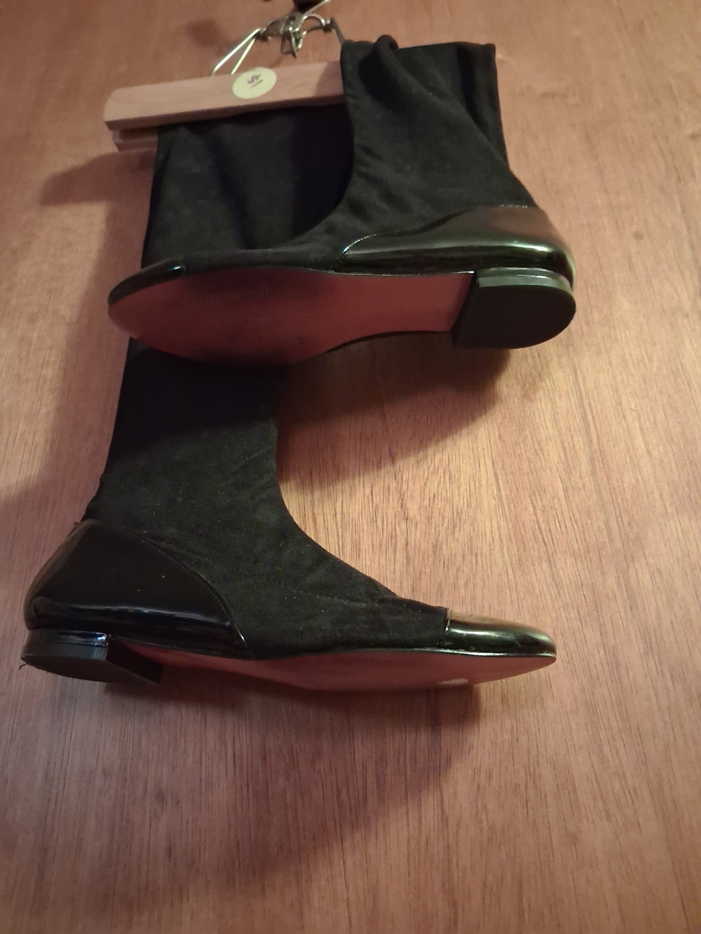 Paris Hilton Black Flat Ankle Boots
